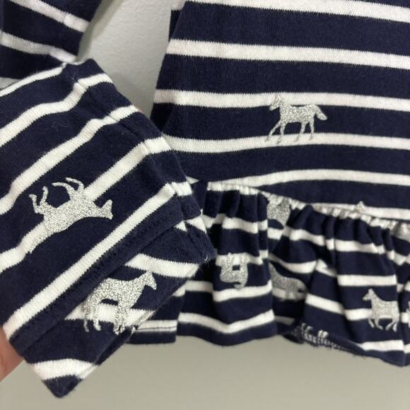Joules Striped Silver Horse Top - Picture 2 of 5